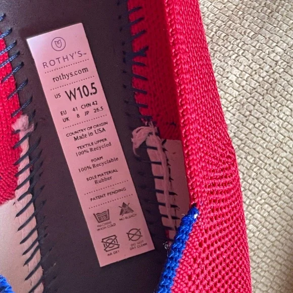 Rothy‘s Red The Point Ballet Flat New 10.5 - Picture 7 of 7